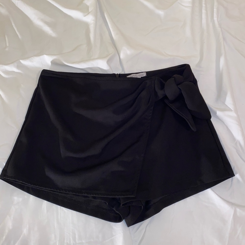 Black Wrap Skort